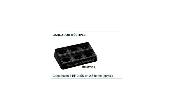 BC-210 Cargador para 6 unidades para walkie IC-M73 y bateria BP-245