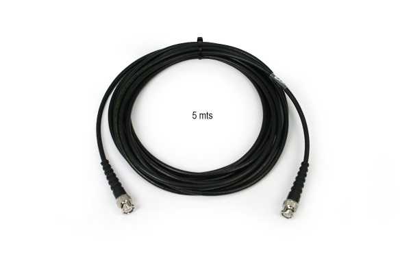 BIDATONG 638 Cable latiguillo 5mt RG58 conector BNC macho dos extremos
