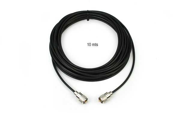 BIDATONG 637 Patch cord 10mt RG58 connecteur PL mâle deux extrémités