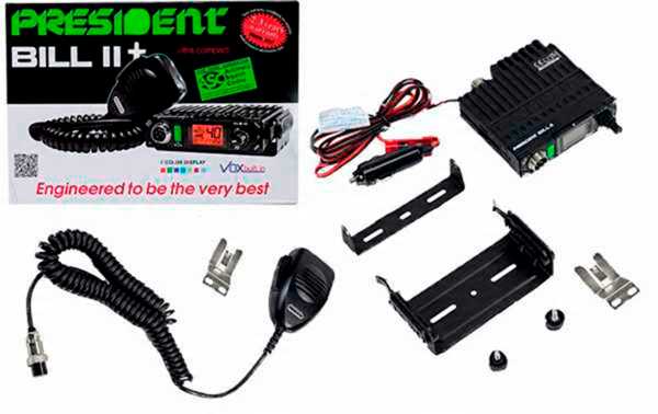 President BILL-II-+ Emisora MINI CB 40 AM/FM + Canales President