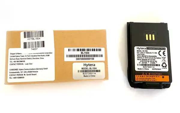 HYTERA BL1504 Li-ion battery 1500 mAh for walkies PD405, PD415 etc.