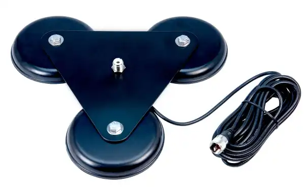 BM-400 Triple base magnétique, 3 x 135 mm. Idéal pour les grandes antennes