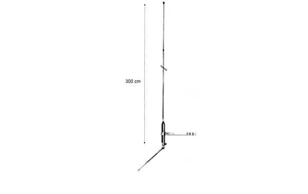 LEMM Boomelemm CB 27 Mhz Antena Varanda de fibra 1/4 de onda.