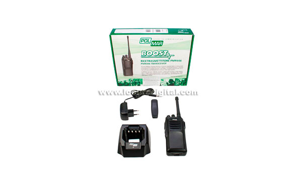 Walkie Talkie PMR446 POLMAR BOOST Professional Free use 16 channels.