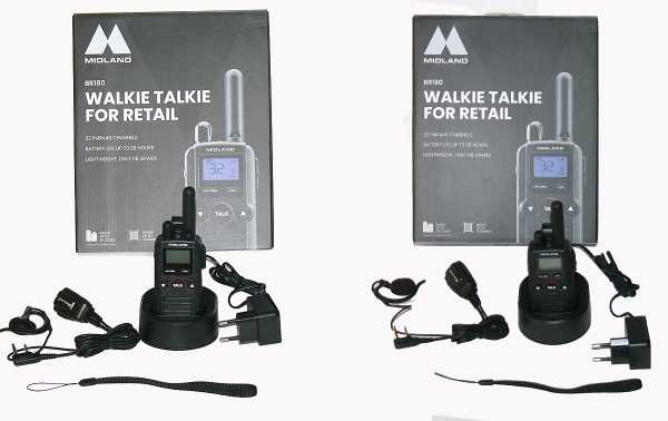 Midland BR180 PACK-2 Walkies de uso libre PMR446 Canales  32