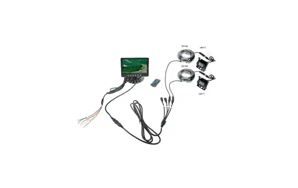 BARRISTER BRV9 KIT2 KIT2 CAMARA MARCHA ATRAS DE VEHICULOS 2 CAMARAS