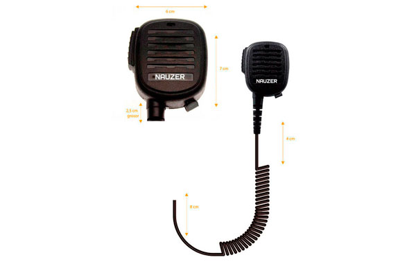 Nauzer MIA120-SP2. High quality microphone-loudspeaker with large PTT button. For SEPURA handhelds