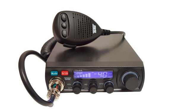 TEAM TS-6M estação CB 27 mhz 40 canais AM / FM. Emissor de fácil manuseio e uso.