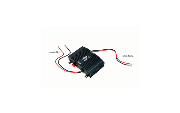 MDC5A HOXIN Conversor DC-DC. Reductor de tensión 24 - 12 voltios 5 amperios. Tecnología lineal de alta calidad muy resistente.