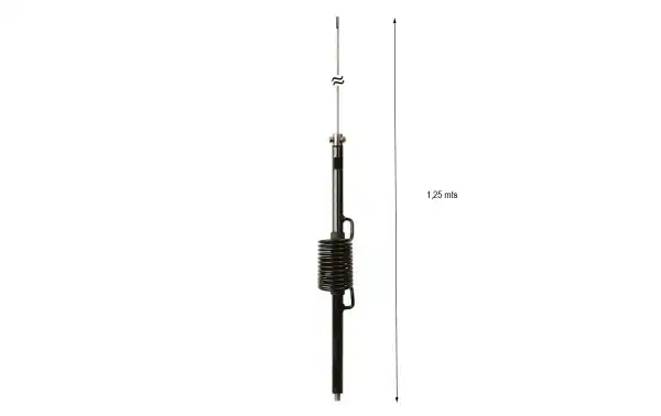 PROCOMM CH58-B Antenne radiante mobile CB27Mhz 3/8 filetage Longueur 125 cm