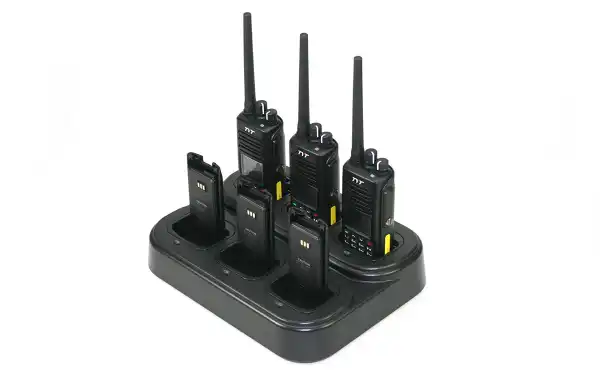 One important feature you mention is the ability to switch between charging the batteries placed in the walkies or charging the batteries alone, regardless of whether the walkies are placed in the charger.