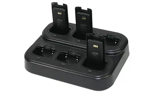 One important feature you mention is the ability to switch between charging the batteries placed in the walkies or charging the batteries alone, regardless of whether the walkies are placed in the charger.