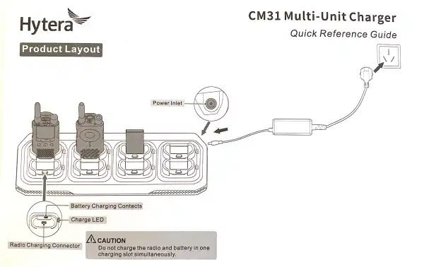 HYTERA CM31 Multicargador para 8 walkies para S1 y S1 PRO