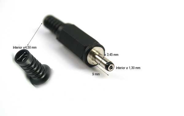 CON1027 Jack Connector Length 9 mm diameter 3.45 mm interior 1.3 mm