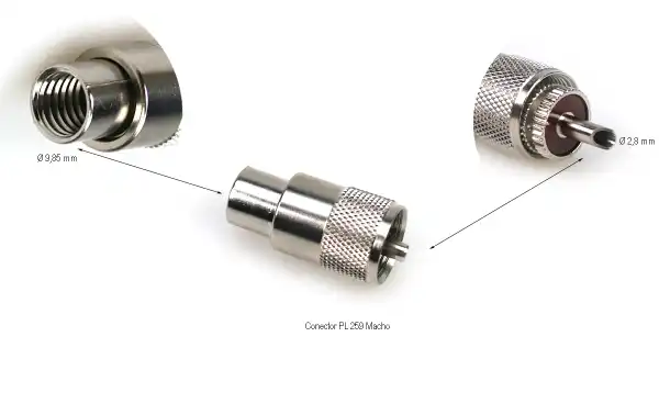 CON1312 PL-259 connector for RG-213, HIGH QUALITY