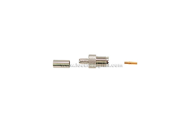 CON1443 Conector MINI UHF Hembra Aéra para CRIMPAR RG-58