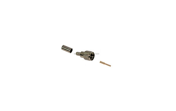 CON1444 Conector MINI UHF Macho para cable RG-58, Tipo CRIMPAR