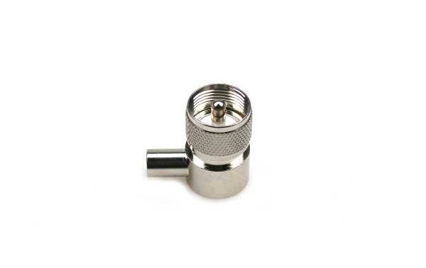 Conector PL macho angular CON1492 para cabo RG-58