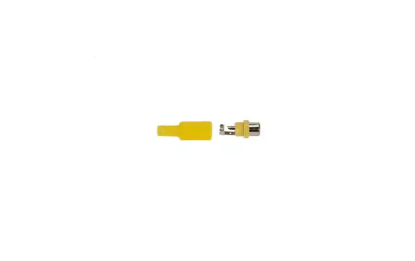CON2073170 Conector RCA hembra aéreo. Cubierta de plástico color AMARILLO