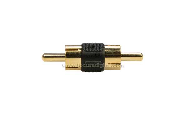 CON3916N RCA Adapter Double male golden, Color Black