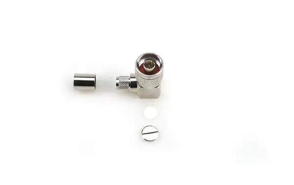 CON3919 N Male 90 Degree Elbow Crimp Connector LMR400 PTFE