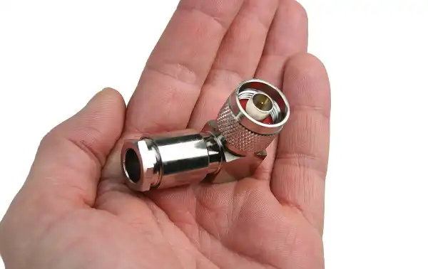 CON4262 N Macho conector angular de 90 graus para soldar LMR400 PTFE