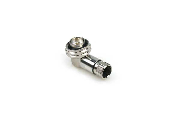 CON4274 DIN 7/16 Male Connector 90 Degrees 1/2 Flexible Corrugated Cable