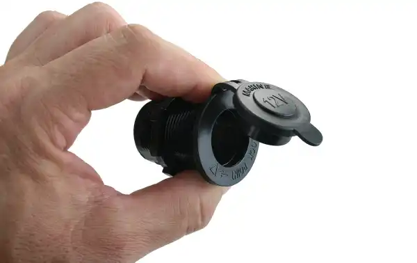 CON4398,Connecteur allume-cigare femelle, Utilisation double panneau, vissé ou fileté