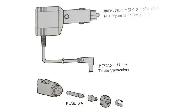 ICOM CP-12L Fuse View