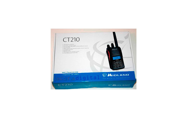 MIDLAND CT-210 VHF 144 mhz Handheld. 1 Handheld + Earphone + 1 Cigarette-lighter adapter + 1 Microphone