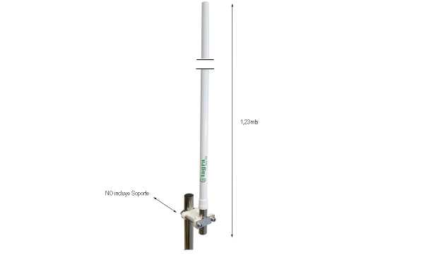 TAGRA CVX3-PL Antena náutica VHF-156-162 Mhz. Comprimento 1,24 metros