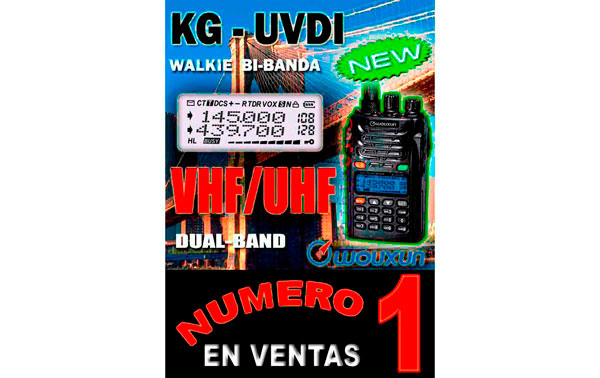 WOUXUN KG-UVD1 128 CANALES DE MEMORIA. WALKIE BI BANDA VHF / UHF POTENCIA 5 WATIOS