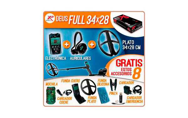 XP DEUS FULL 34 X 28  METAL DETECTOR PLATO DE 34 X 28 cm.