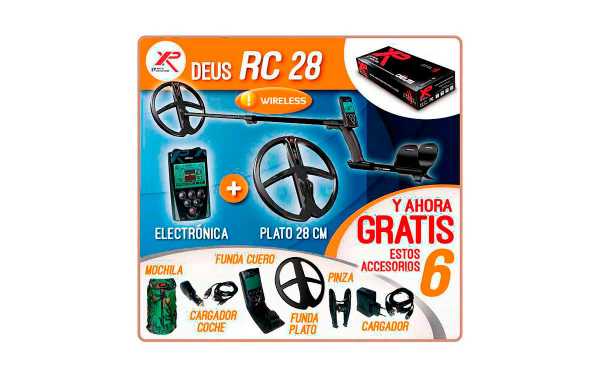 XP DEUS RC28  METAL DETECTOR PLATO DE 28