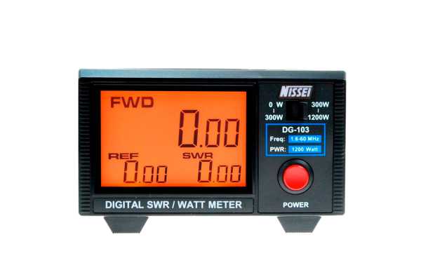 NISSEI DG-103 DIGITAL TOS Wattmètre HF 1.6 à 60 Mhz. Puissance 1 200 watts