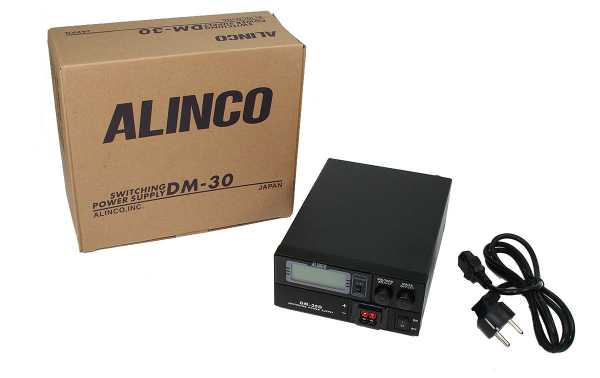 ALINCO DM30G Switching power supply 25A. Dimmable 9 to 15 volts, with LCD screen, reading amperage and voltage.