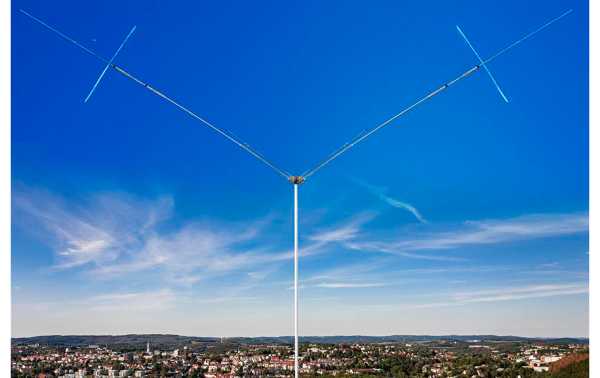 DX ADIPHF 5B Antena dipolo en V para HF: 7, 14, 21, 28, 50 Mhz