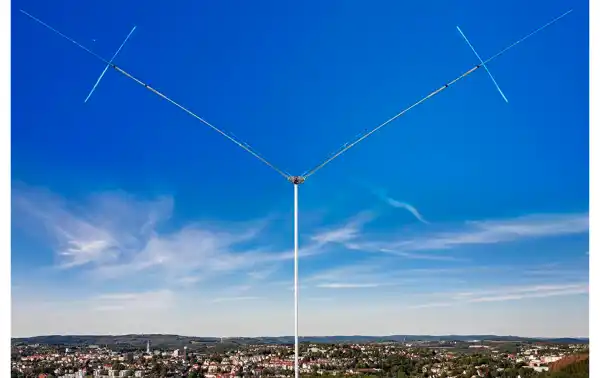 DX ADIPHF 5B Antena dipolo en V para HF: 7, 14, 21, 28, 50 Mhz