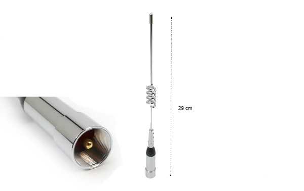 Antena Bibanda Diamond RH-519 Para Portátil - 144/430 MHz, 10W, Conector BNC, 20 Cm De Largo