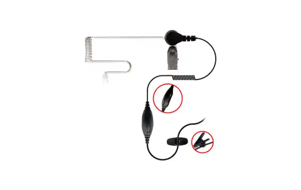 NAUZER PIN 40 Y Micro-Auricular tubular especial para ambientes ruidos con PTT / VOX