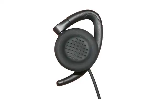 Fones de ouvido com alto-falante grande. Conector de 3,5 mm.