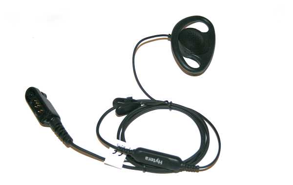 HYTERA EHN37-P PTT-VOX closed-back earpiece headset. For AP5 and BP5 series