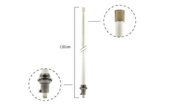 FALKOS MA1500PL Antena base de fibra de vidro 144/430 Mhz