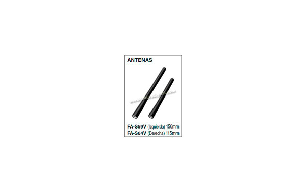 FA-S59V Antena para walkie IC-M73 longitud  150 mm.