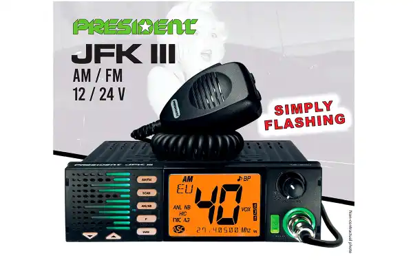 PRESIDENT JFK III Emisora CB 27 Mhz AM/FM 12/24 voltios
