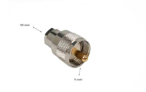 réf. Adaptateur de connecteur FMEPL FME MALE à PL-259 MALE