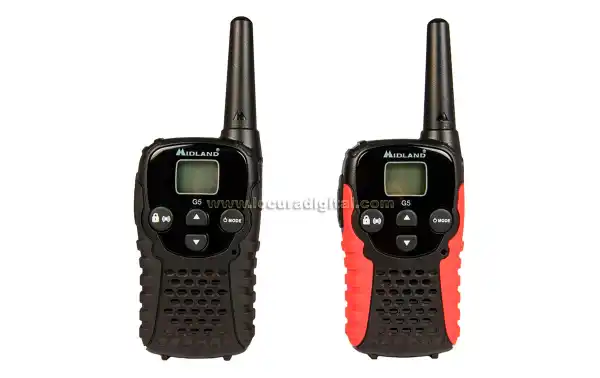 MIDLAND G-5C couple free use walkies PMR 446 + earpiece PIN19 DOS -S