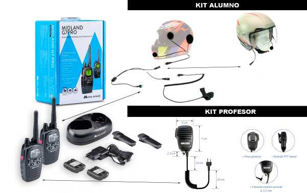O MIDLAND G7-PRO Blister 2 é um kit de comunicação especial projetado para escolas de condução, composto por dois walkie-talkies completos.