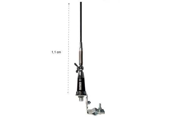 SIRIO GL-27 CB 27 mhz Antenna for Motorhome + KF110 bracket