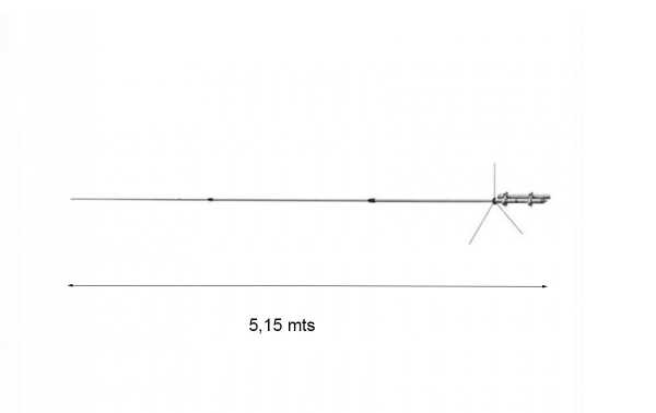 ANTENNE COMÈTE GP-9M. Connecteur femelle PL d'antenne bi-bande BASE VHF-UHF